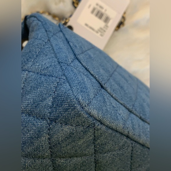 ❌SOLD❌NEW Chanel Pearl Crush Mini Square Denim Flap Bag w/Antique Gold Hardware - Picture 11 of 16